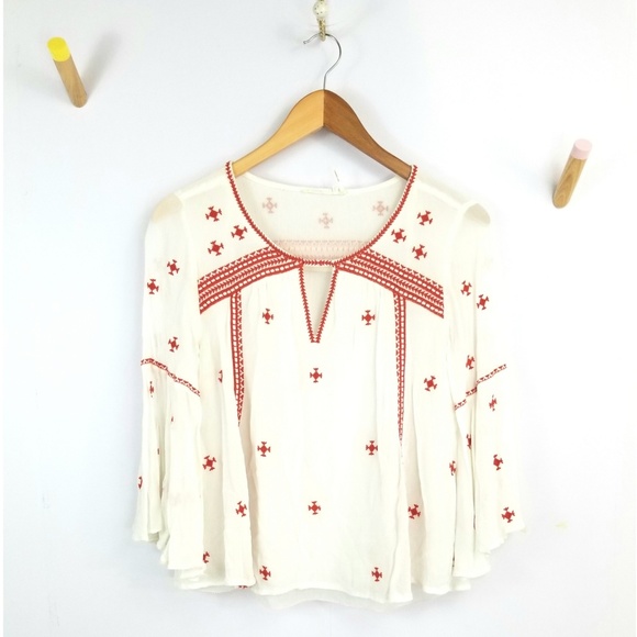 ❌SOLD❌🍁Anthro || Floreat Adena Embroidered Top - Picture 4 of 6